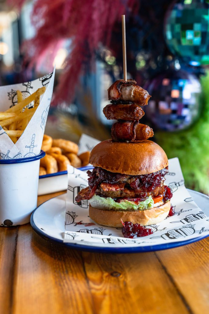 Christmas Burger Photography