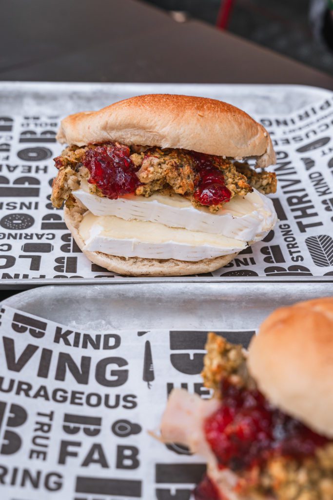 Brie and Cranberry Bagel