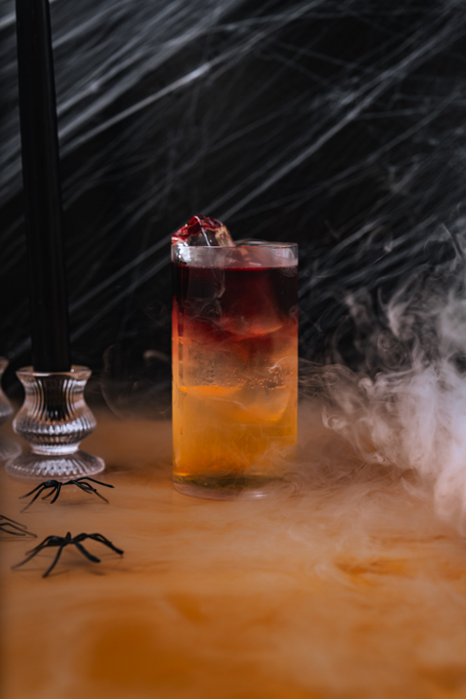 Editorial Halloween cocktail photography