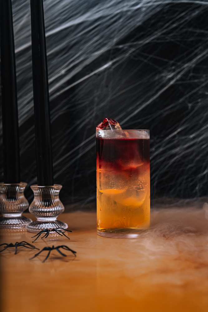 Editorial Halloween cocktail photography