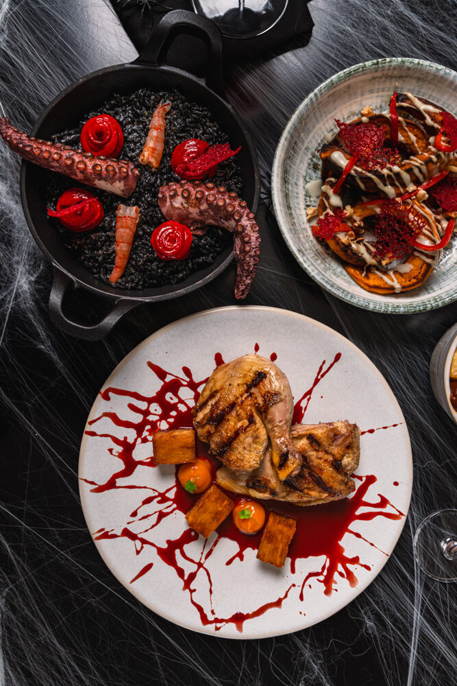 Halloween-themed food photography across London