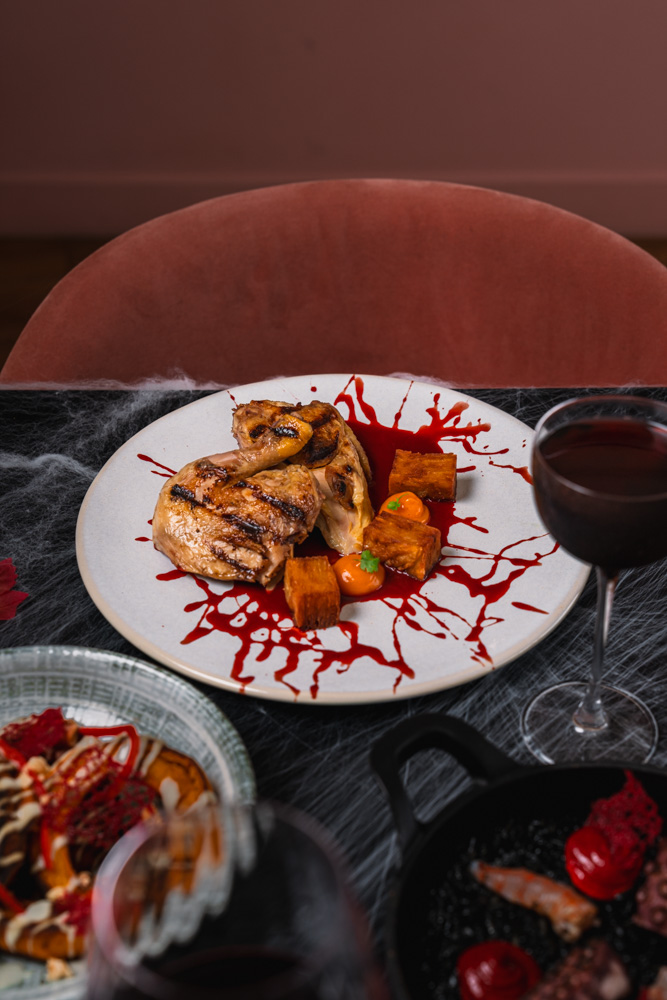Halloween-themed food photography across London