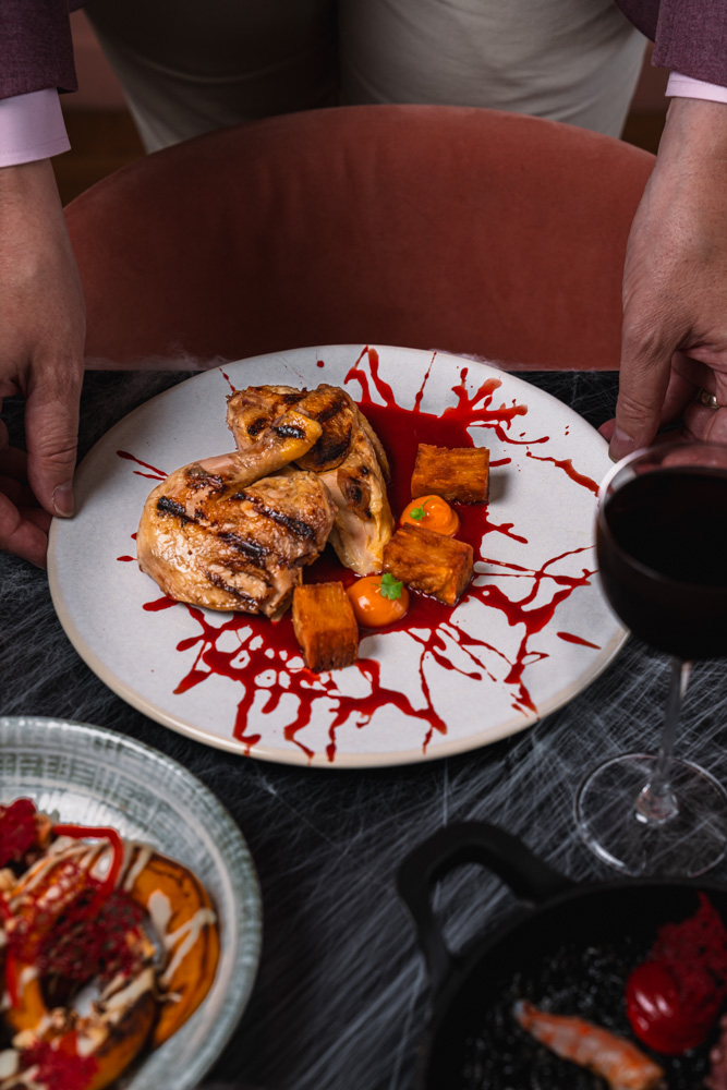 Halloween-themed food photography across London