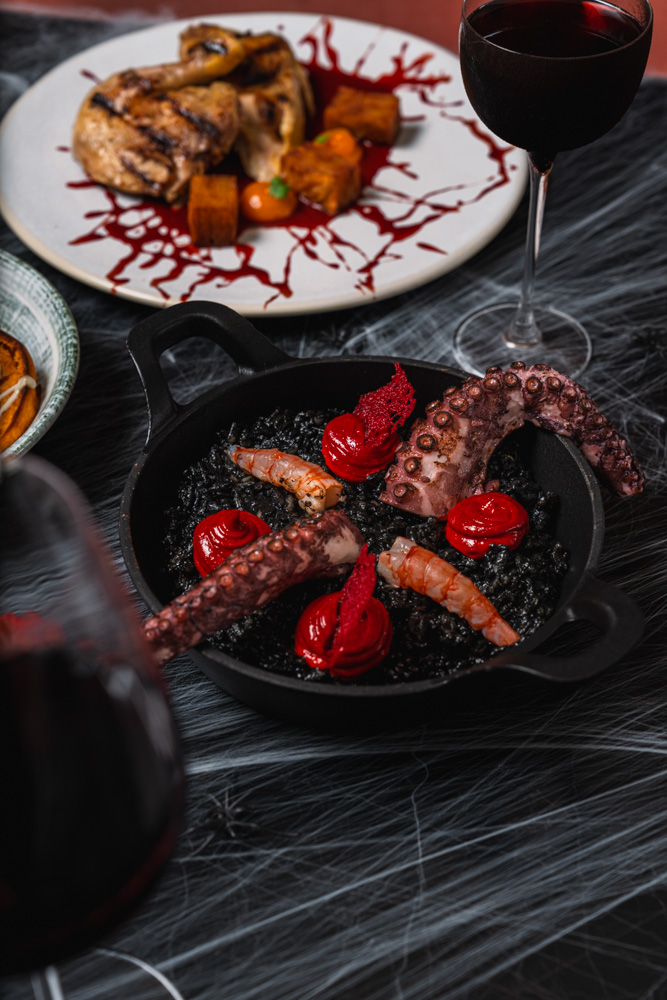 Halloween-themed food photography across London